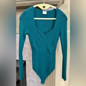 Abercrombie & Fitch Corset Style Sweater Bodysuit - Ladies Size Small